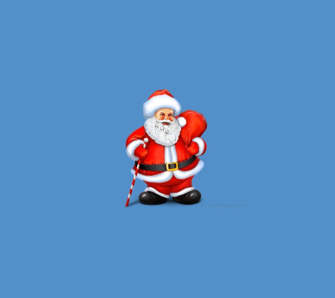 Das Santa Claus Illustration Wallpaper 1080x960