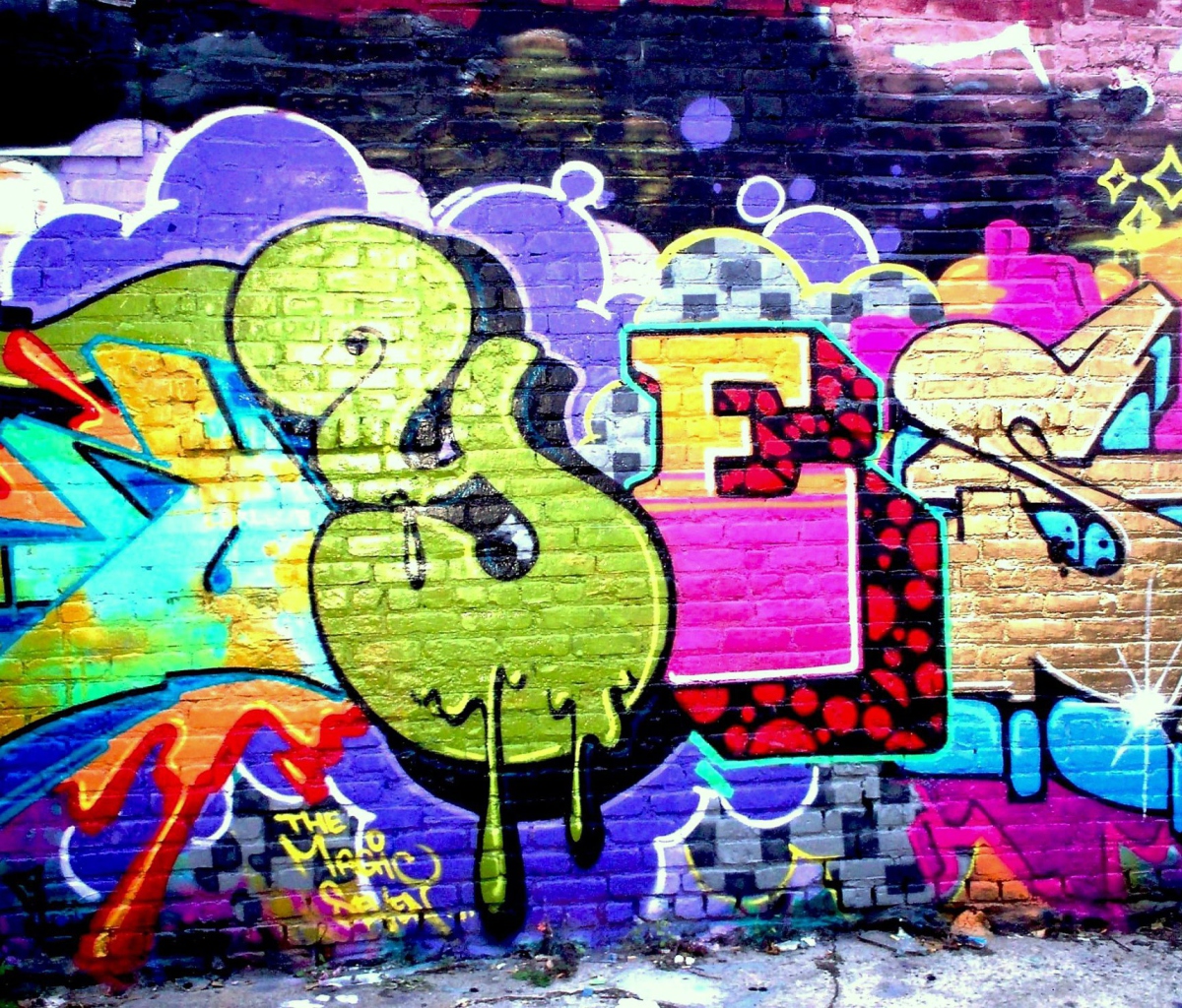 Fondo de pantalla Yes Graffiti 1200x1024