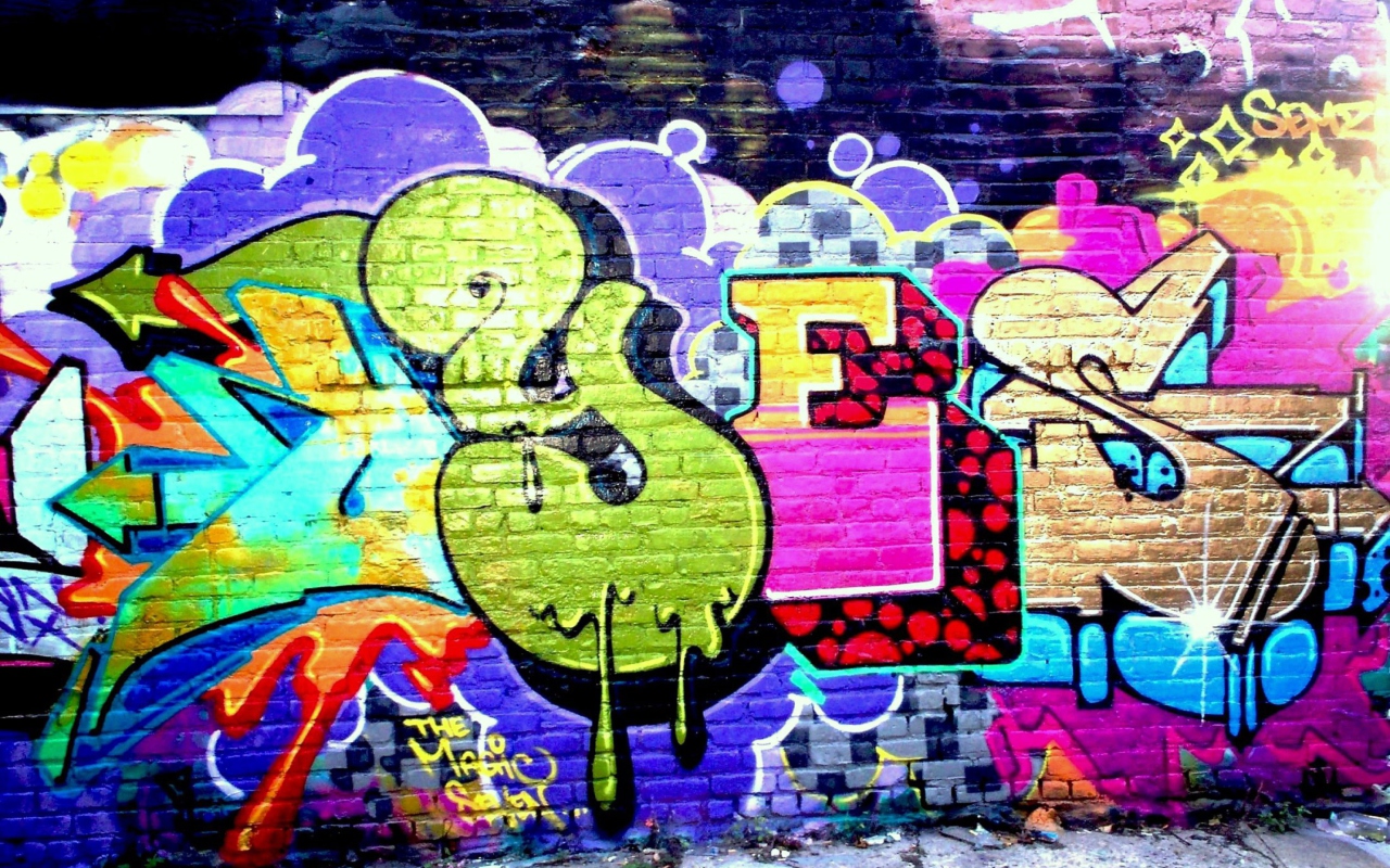 Yes Graffiti wallpaper 1280x800