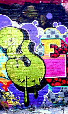 Das Yes Graffiti Wallpaper 240x400