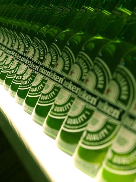 Обои Heineken Bottles 480x640