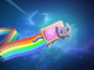 Das Nyan Cat Wallpaper 320x240