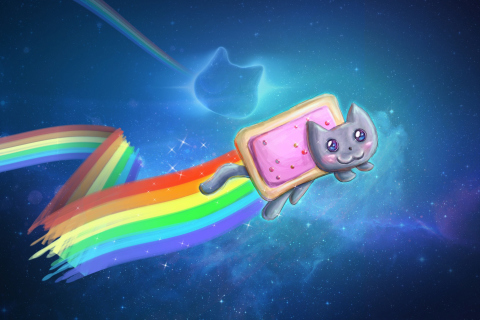 Fondo de pantalla Nyan Cat 480x320