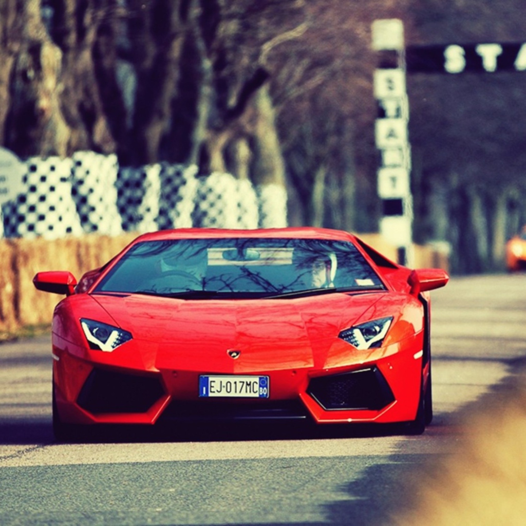 Red Lamborghini Aventador screenshot #1 1024x1024