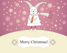 Das Merry Christmas Rabbit Wallpaper 220x176