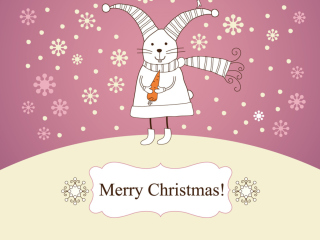 Das Merry Christmas Rabbit Wallpaper 320x240