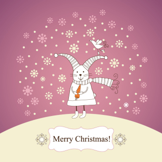 Merry Christmas Rabbit sfondi gratuiti per iPad mini 2