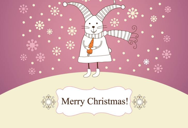 Fondo de pantalla Merry Christmas Rabbit
