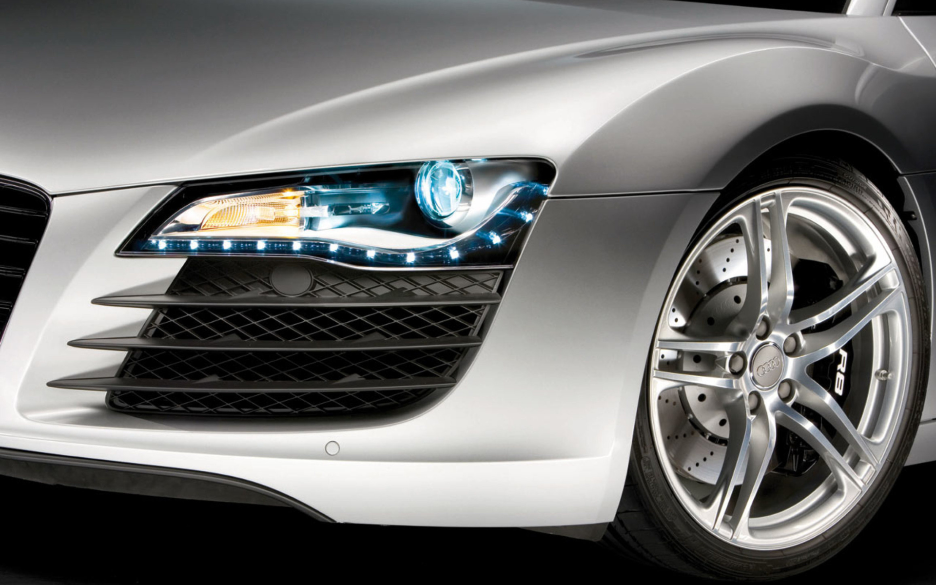 Audi R8 LED Headlights Lamp wallpaper 1920x1200