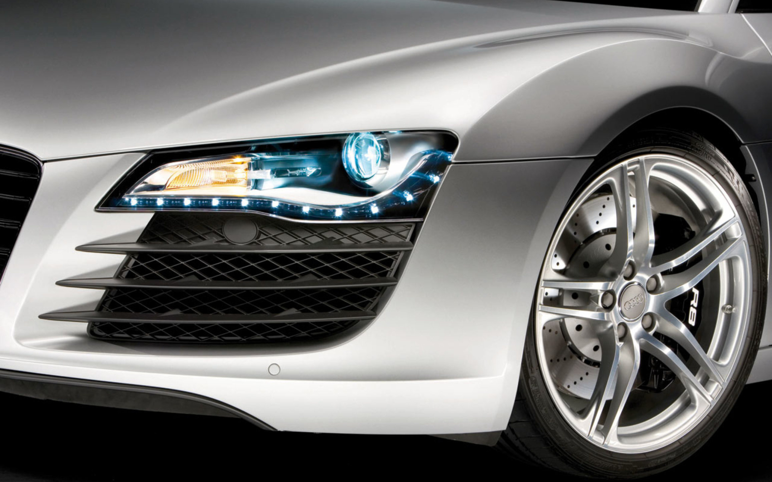 Das Audi R8 LED Headlights Lamp Wallpaper 2560x1600