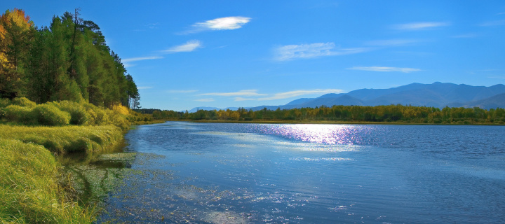 Screenshot №1 pro téma Lake Louise Panorama, Alberta, Canada 720x320