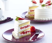 Fondo de pantalla Fresh Strawberry Cake 176x144