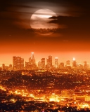 Full Moon Above Los Angeles wallpaper 128x160