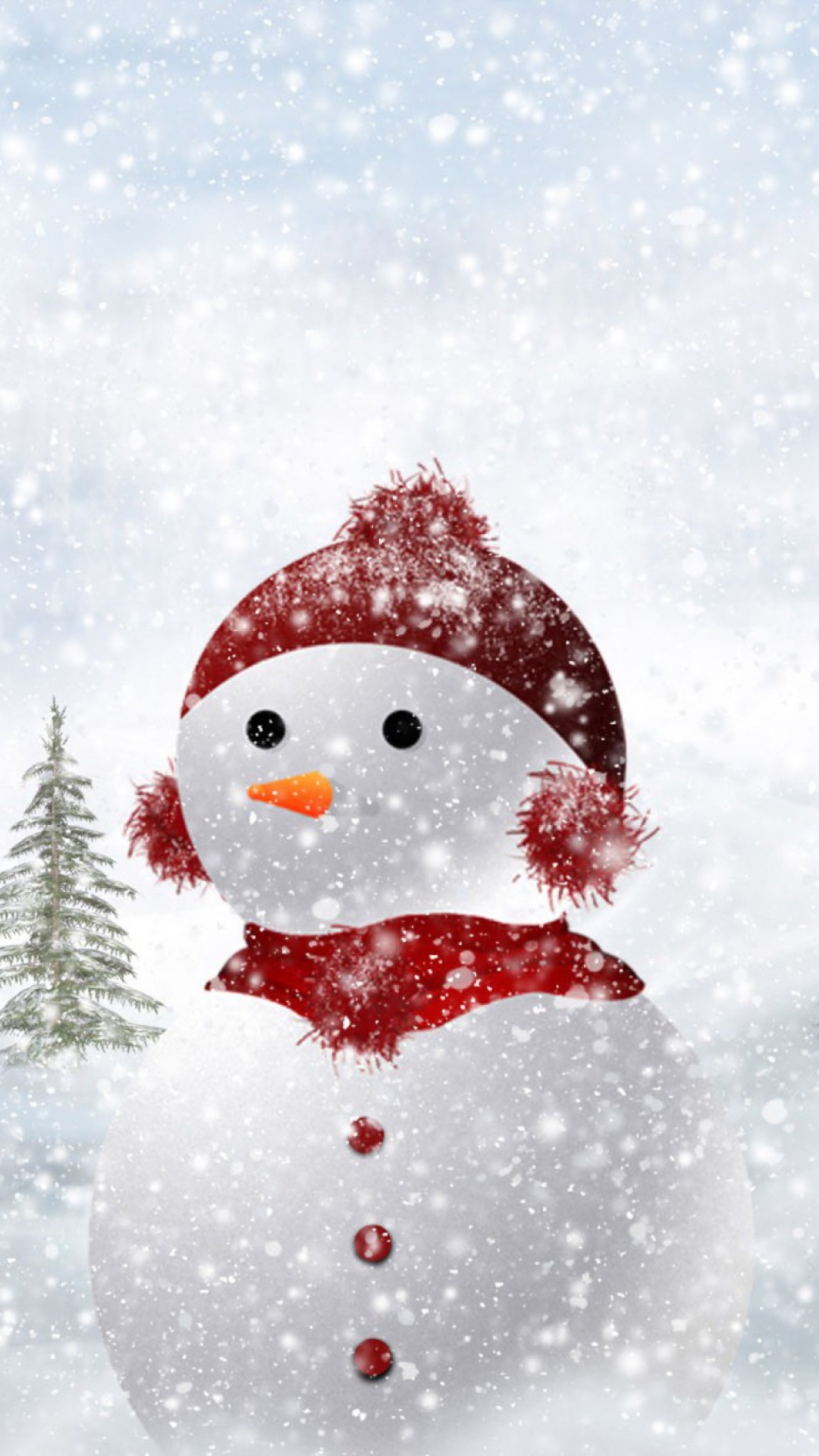 Snowman In Snow wallpaper 1080x1920