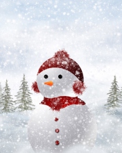 Fondo de pantalla Snowman In Snow 176x220