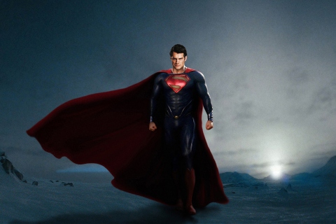 Das Superman In Man Of Steel Wallpaper 480x320