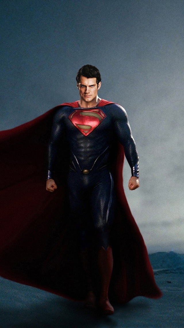 Superman In Man Of Steel wallpaper 640x1136