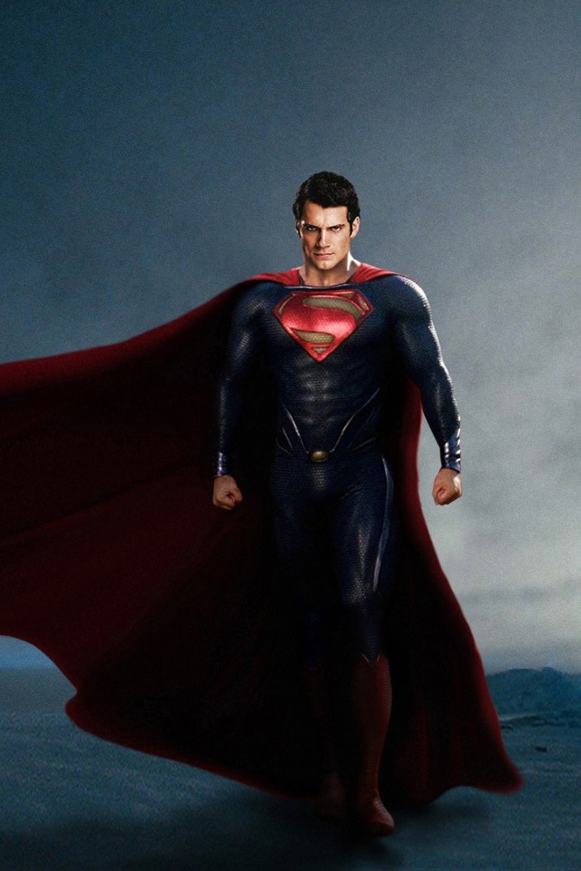 Superman In Man Of Steel wallpaper 640x960