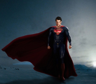 Superman In Man Of Steel - Obrázkek zdarma pro 128x128