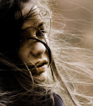 Beautiful Girl With Windy Hair - Fondos de pantalla gratis para Nokia C-5 5MP