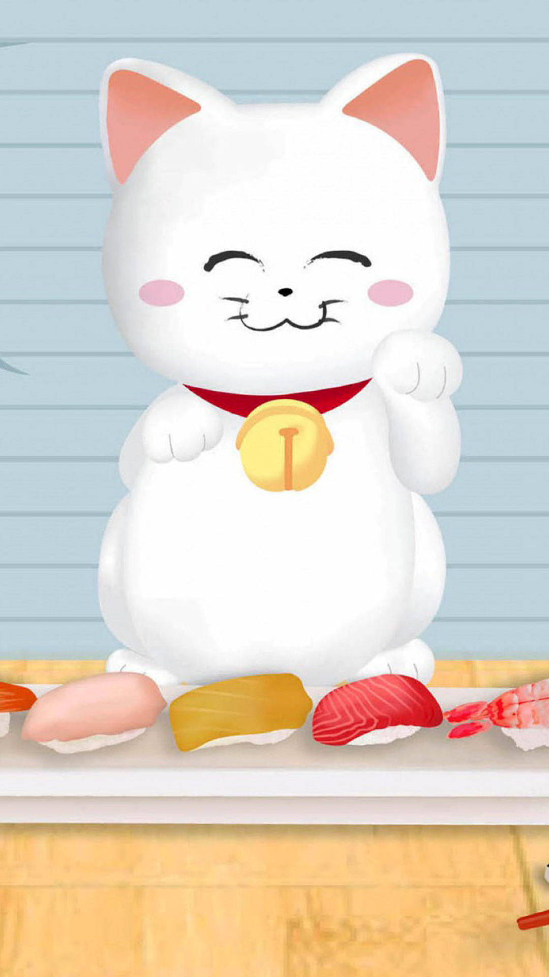 Maneki Neko Cat HD wallpaper 1080x1920