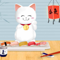 Das Maneki Neko Cat HD Wallpaper 208x208