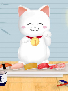 Screenshot №1 pro téma Maneki Neko Cat HD 240x320