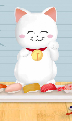 Maneki Neko Cat HD screenshot #1 240x400