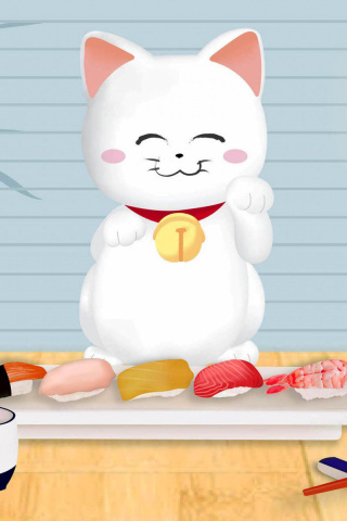 Screenshot №1 pro téma Maneki Neko Cat HD 320x480