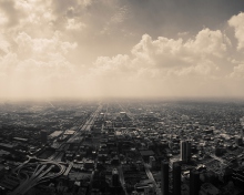 Chicago Sky Black And White screenshot #1 220x176