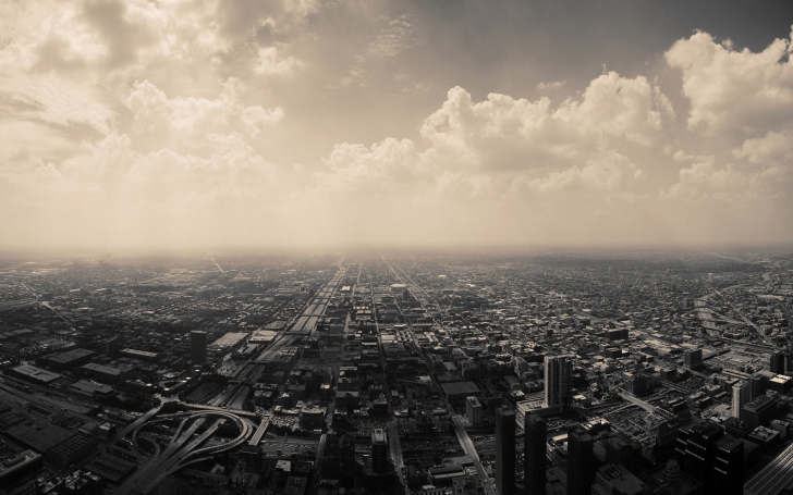 Fondo de pantalla Chicago Sky Black And White