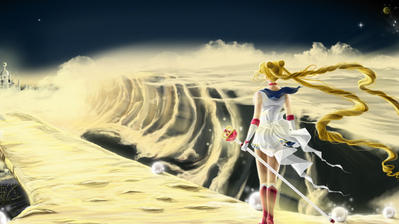 Screenshot №1 pro téma Sailor Moon 1366x768
