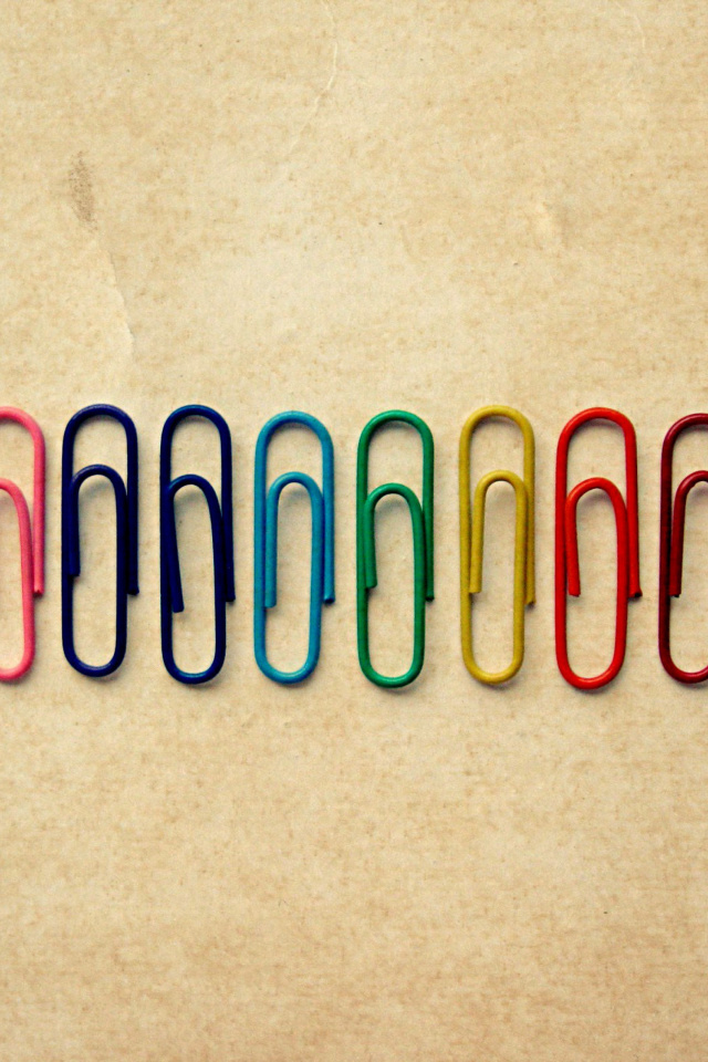 Fondo de pantalla Paper Clips 640x960