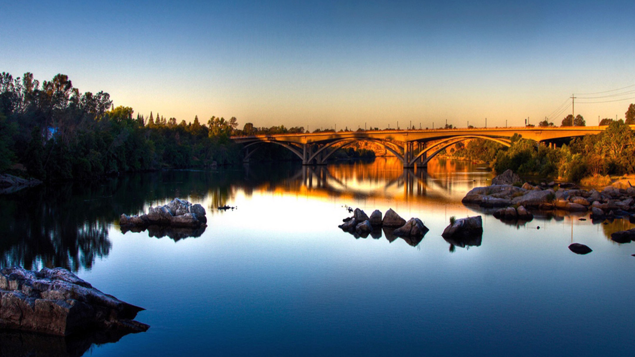 River With Bridge screenshot #1 1280x720