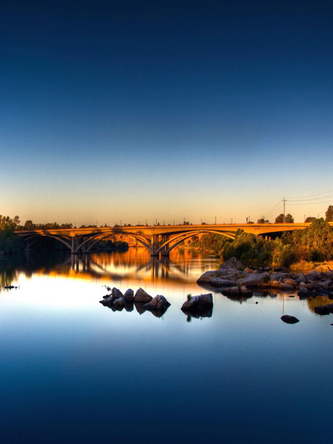 Screenshot №1 pro téma River With Bridge 480x640