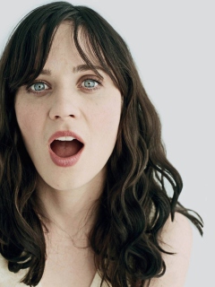 Обои Funny Zooey Deschanel 240x320