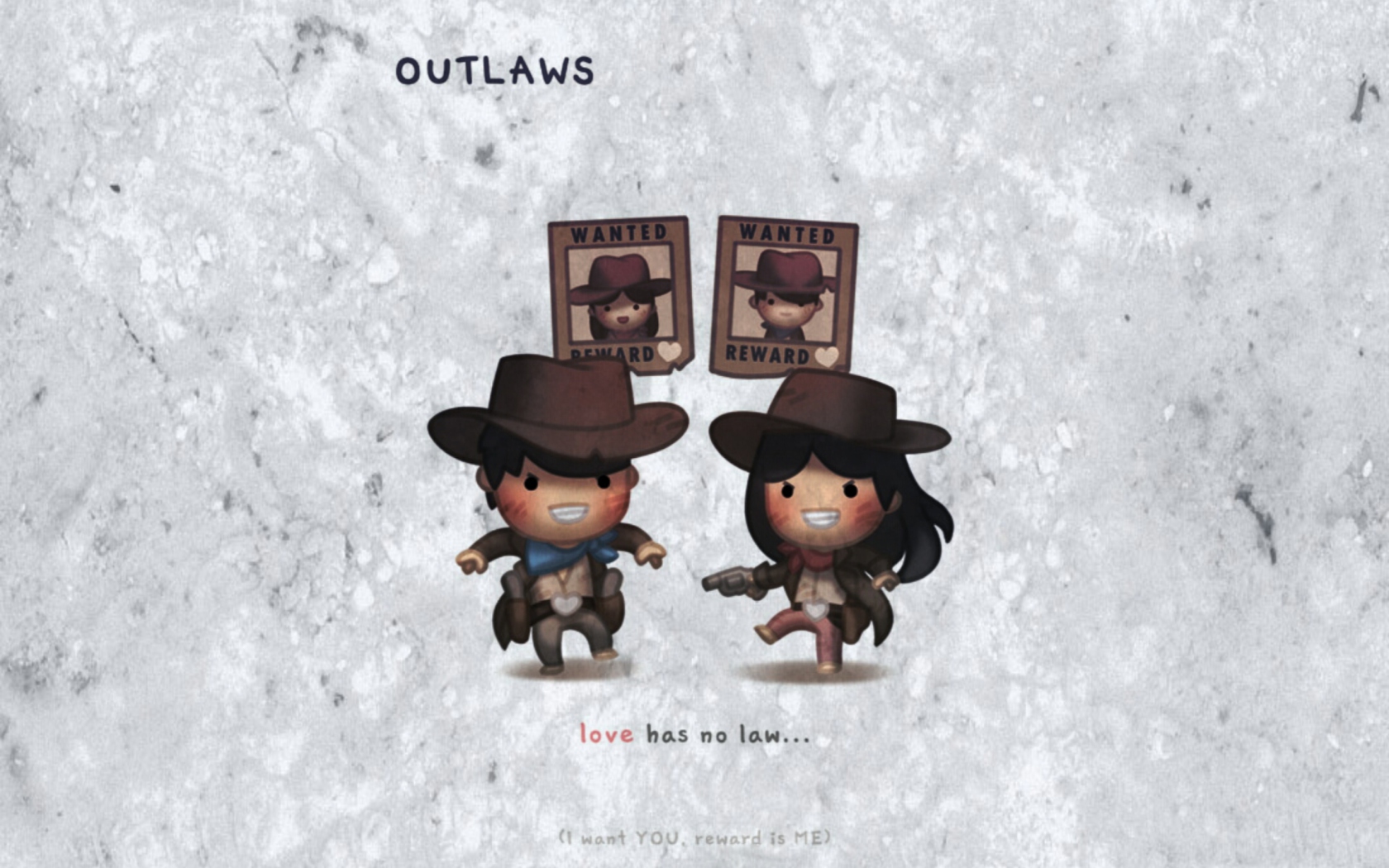 Fondo de pantalla Love Is Outlaws 1680x1050