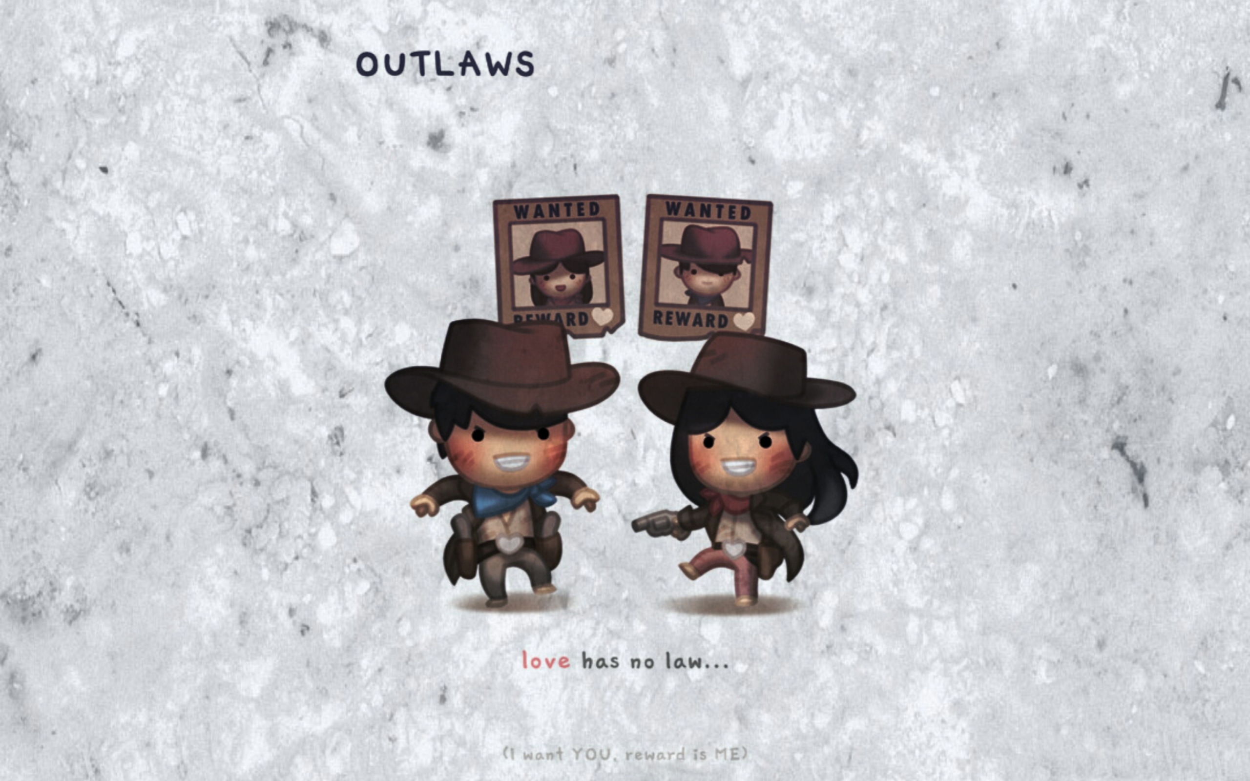 Fondo de pantalla Love Is Outlaws 2560x1600