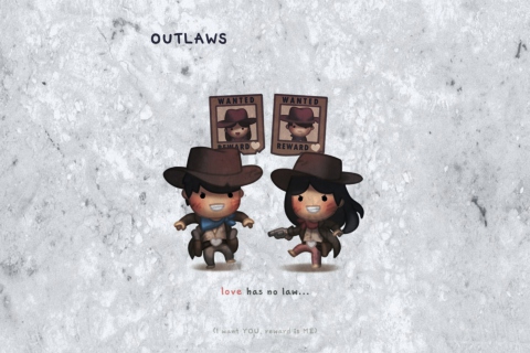 Screenshot №1 pro téma Love Is Outlaws 480x320