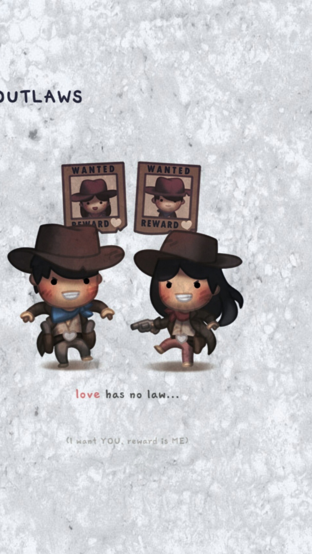 Das Love Is Outlaws Wallpaper 640x1136