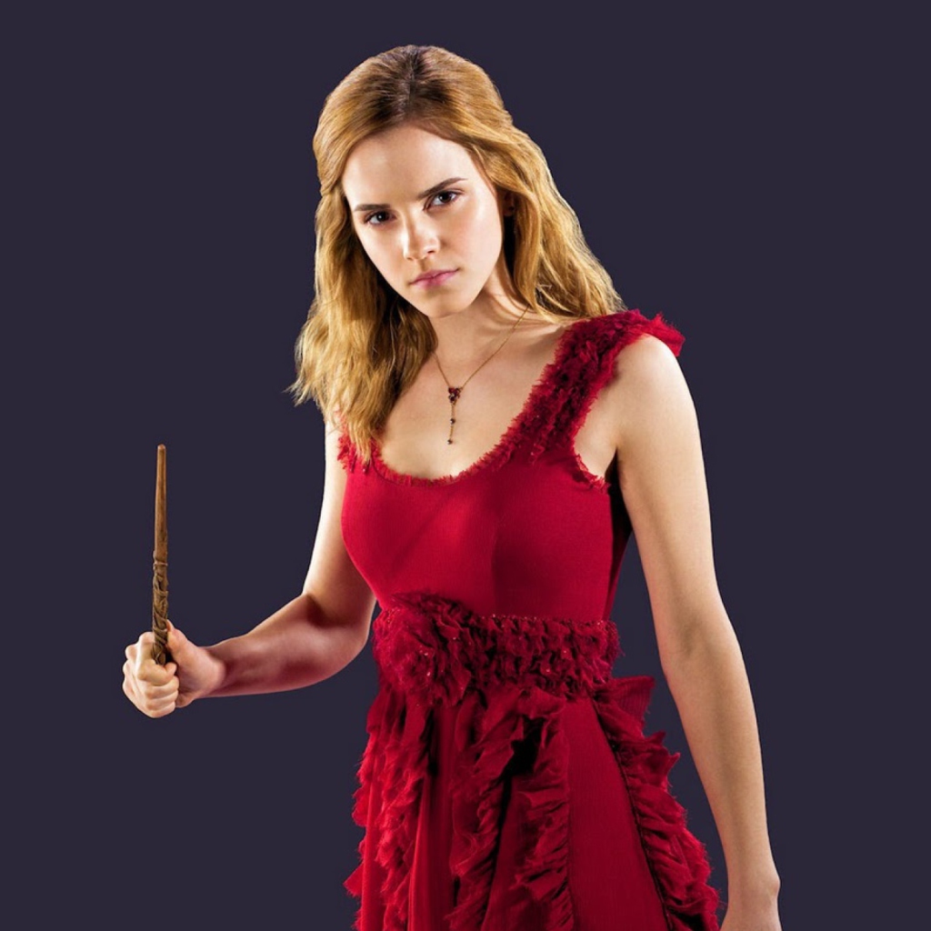 Sfondi Emma Watson In Red Dress 1024x1024