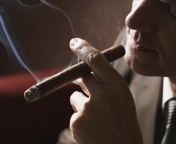 Fondo de pantalla Smoke a Cigar 176x144
