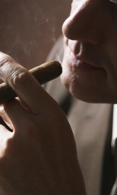 Fondo de pantalla Smoke a Cigar 240x400