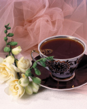 Das Roses And Coffee Wallpaper 128x160
