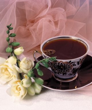 Roses And Coffee Background for Nokia Asha 306