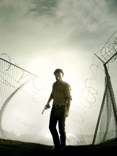 Fondo de pantalla The Walking Dead, Andrew Lincoln 480x640