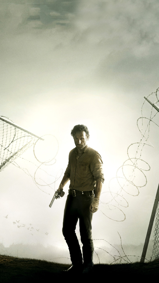 Das The Walking Dead, Andrew Lincoln Wallpaper 640x1136