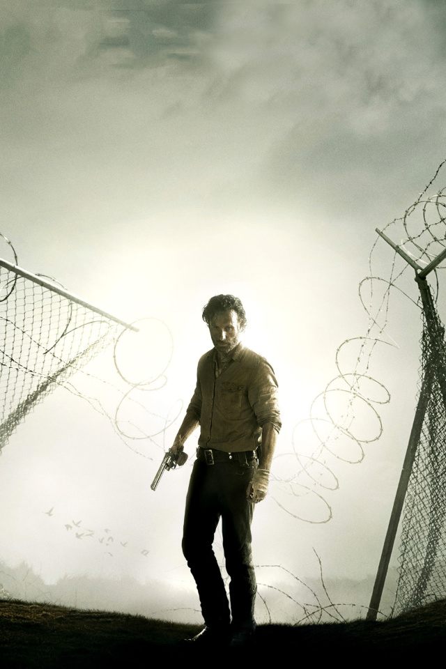 Das The Walking Dead, Andrew Lincoln Wallpaper 640x960