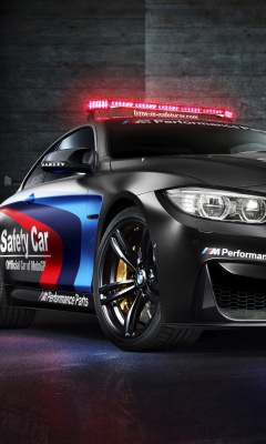 BMW M4 Coupe Police wallpaper 240x400