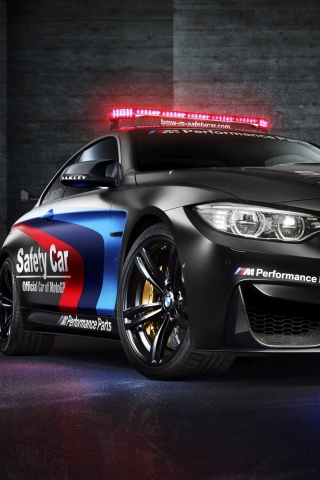 Fondo de pantalla BMW M4 Coupe Police 320x480